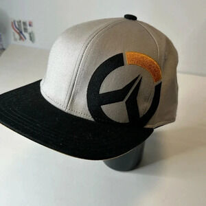 Overwatch Gray/blk/yellow Embroidered Snapback Hat Ball Cap Jinx Blizzard 2018